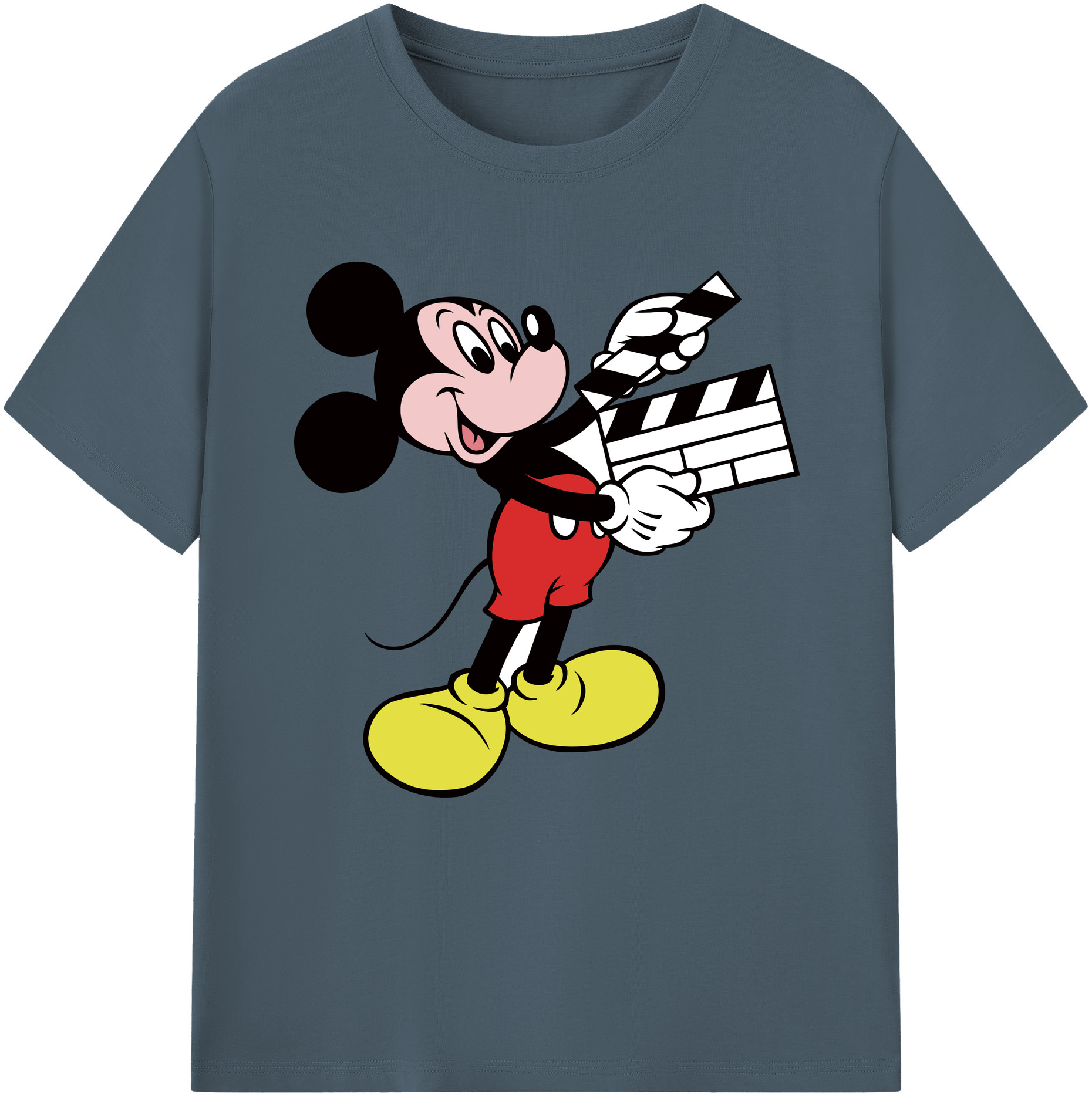 （画像用） ミッキーマウス Mickey Mouse 綿100％半袖Tシャツ（フロントプリント）